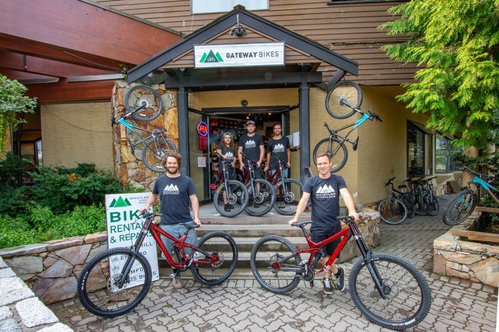 The Gateway Bikes Rental Team outside the shop