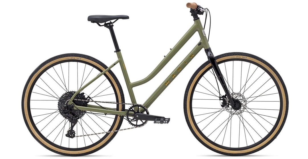 comfort rental bike in green