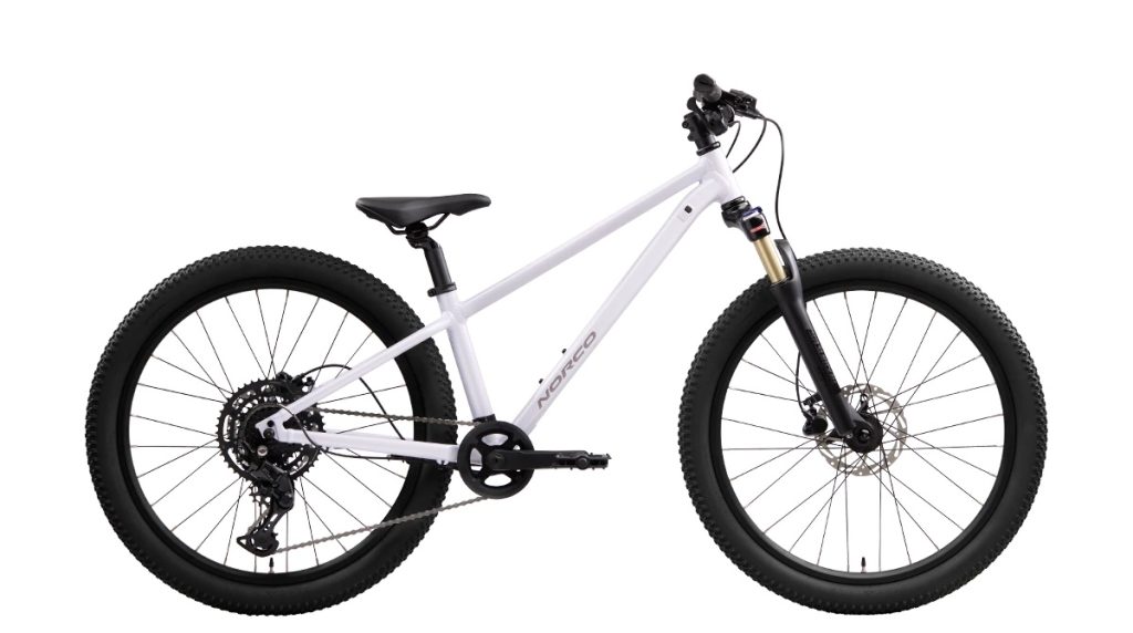 24" kids rental bike in white
